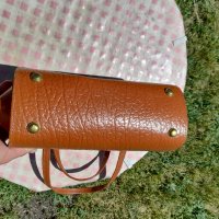 Стара дамска кожена чанта #12, снимка 5 - Антикварни и старинни предмети - 36864139