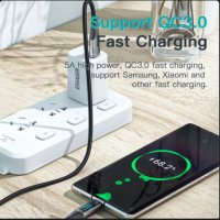 Кабел Type C - Type C - Essager 100W PD Quick Charge 3.0 4.0.Два метра., снимка 6 - USB кабели - 43408639