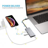 USB C HUB 11 в 1,  EXSYS EX-1221HM, HDMI 4K, Type C, 3.5mm Audio, PD 100W, 3xUSB2.0,2xUSB3.0, Double, снимка 4 - Други - 40244046