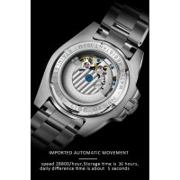 Мъжки часовник Lige Mechanical Watch, Водоустойчив, Неръждаема стомана, снимка 8 - Мъжки - 44043212