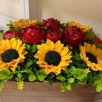 Кашпи с керамични цветя големи, снимка 2 - Други стоки за дома - 43820759