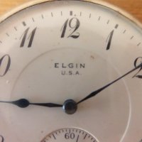 Американски джобен часовник ELGIN U.S.A. 17 камъка 1920 г, снимка 2 - Антикварни и старинни предмети - 43135873