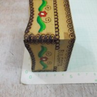 Кутия дървена пирографирана от соца, снимка 6 - Други ценни предмети - 26375734