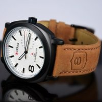 Мъжки часовник с 8-ца, бял и черен, снимка 3 - Мъжки - 17537204