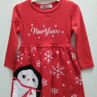 Намалена! Нова детска Коледна рокля Пингвин, 1-1.5 г., снимка 1 - Бебешки рокли - 43620517