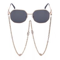 Слънчеви очила Valentino осмоъгълни с верижка / синджир, снимка 2 - Слънчеви и диоптрични очила - 44018388