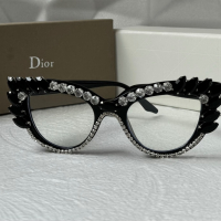 Dior прозрачни слънчеви очила, очила за компютър екстравагантни с камъни, снимка 2 - Слънчеви и диоптрични очила - 44845595
