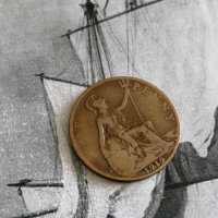 Монета - Великобритания - 1 пени | 1919г., снимка 1 - Нумизматика и бонистика - 32245356