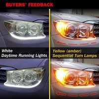 3000051155 LED Диодни Дневни светлини RXZ Amio DRL RGB Car Light многоцветни+функция бягащ мигач60см, снимка 5 - Аксесоари и консумативи - 27705838