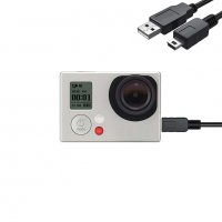 Мини USB кабел за GoPro Hero 1/2/3/3+/4/4s/HD, Черен, снимка 4 - Чанти, стативи, аксесоари - 27775861