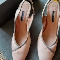 Елегантни обувки в бледо розова пудра, изключително мека естествена кожа., снимка 3 - Дамски обувки на ток - 36752432