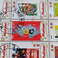 Пощенски марки чиста комплектна серия История на Олимпиадите 2012г. Пощта Малави - 22462, снимка 6 - Филателия - 36663400
