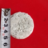 Медальон нефрит, снимка 6 - Антикварни и старинни предмети - 39943411