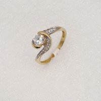 Златни годежни пръстени 14 К, снимка 6 - Пръстени - 38668899