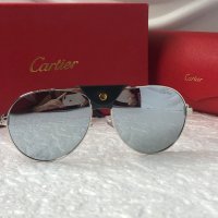 Cartier 2022 мъжки слънчеви очила с кожа, снимка 6 - Слънчеви и диоптрични очила - 37370352
