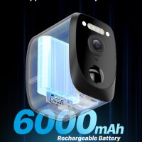 Акумулаторна външна WiFi камера за наблюдение Lemnoi 6000mAh, снимка 3 - Комплекти за видеонаблюдение - 43591041