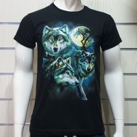 Нова мъжка тениска с дигитален печат Вълци, пълнолуние, Серия вълци, снимка 13 - Тениски - 29040473