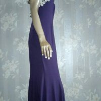 Starzz-Нова лилава със златист акцент дълга официална рокля- , снимка 6 - Рокли - 32334981
