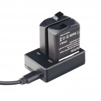 Зарядно устройство SJCAM за батерии SJ360, За 2 батерии, USB кабел, снимка 5 - Батерии, зарядни - 27855270