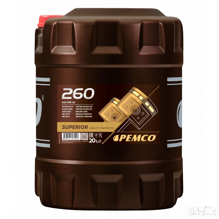 Масло PEMCO iDrive 260 10W40 20L, снимка 1