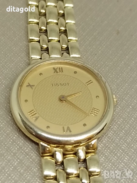 Часовник Tissot - 14K злато верижка и каса, работещ, снимка 1