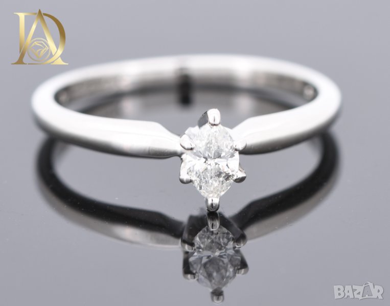 Нов Златен Пръстен с 0.20кт Естествен Диамант, снимка 1