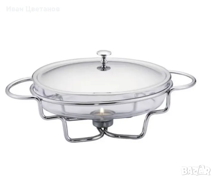 Съд за затопляне Bohmann, 1.6 л., Стоманен капак, Стъкло, Инокс, снимка 1