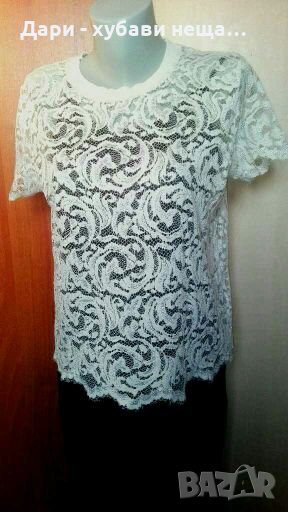 Блуза от дантела, в светло екрю👗🍀M/L👗🍀арт.2084, снимка 1
