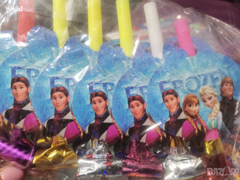 Замръзналото Кралство frozen Елза Анна Свирка свирки за детско парти рожден ден, снимка 1