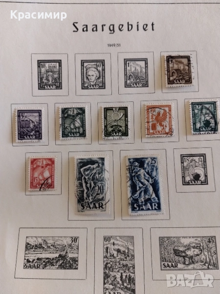 Saargebiet 1947-1956 г.37 бр.MNH  Мъртва Държава., снимка 1