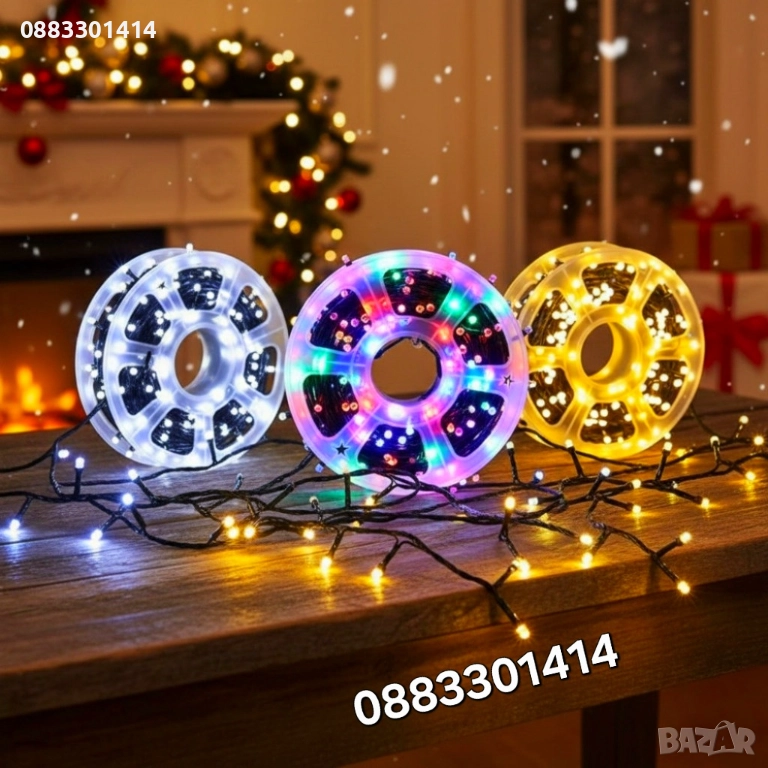 Водоустойчиви Коледни Led лампички  50 метра  240 светлини, снимка 1