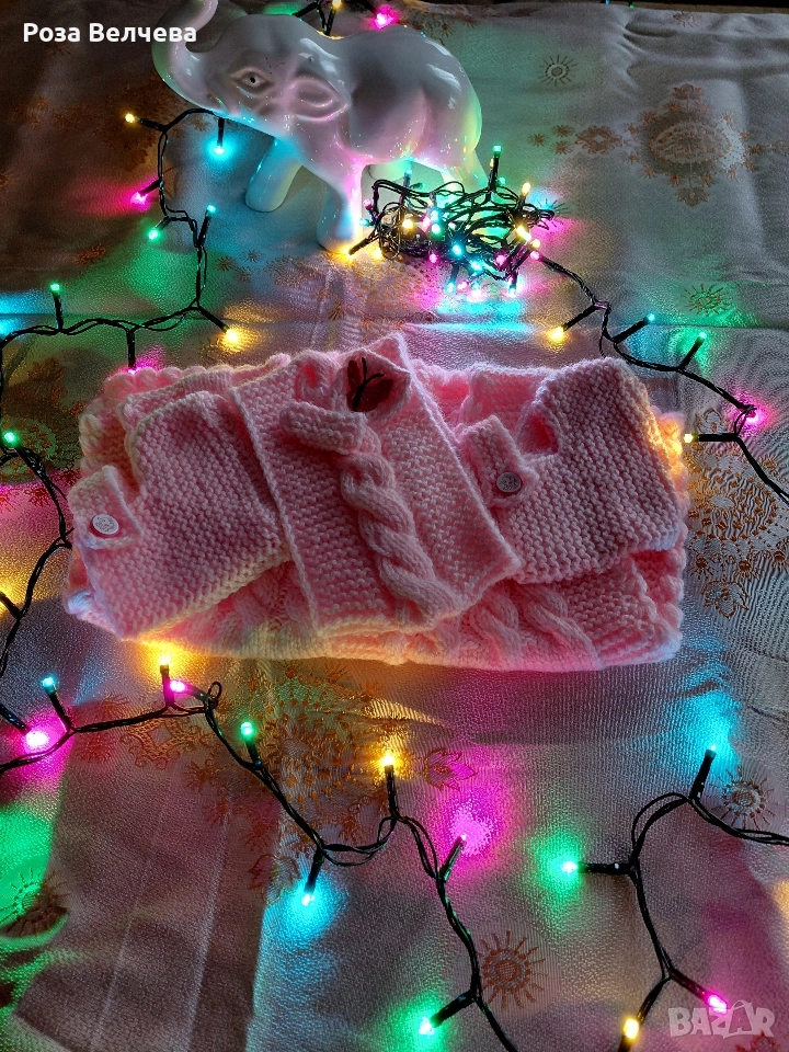 Ръчно плетен комплект за момиче, снимка 1