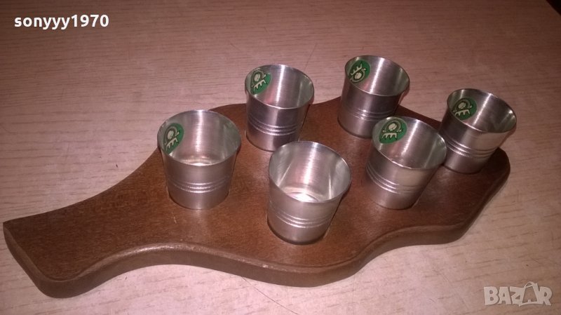 ШОТОВЕ-ДЪСКА С ЧАШКИ ЗА ПИТИЕТА-ВНОС ШВЕИЦАРИЯ, снимка 1