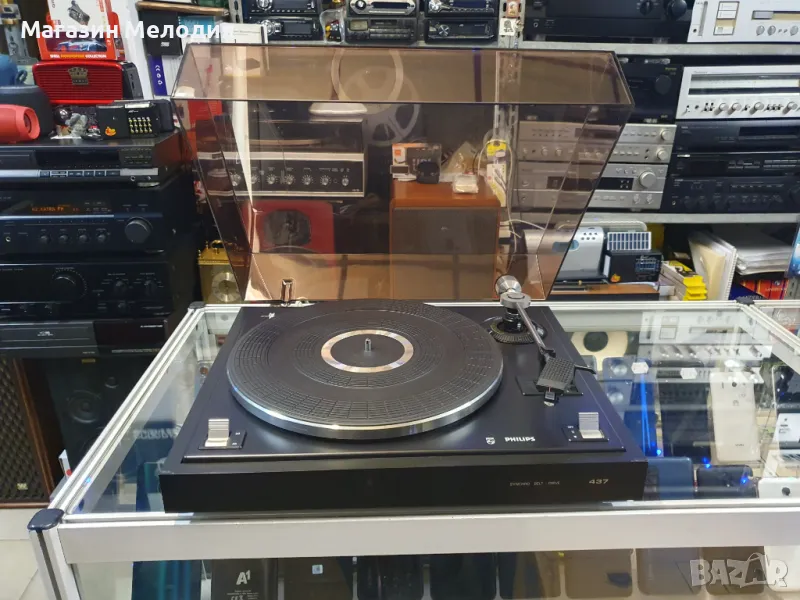 💽📻📀🎶 Грамофон Philips 437 В отлично техническо и визуално състояние., снимка 1