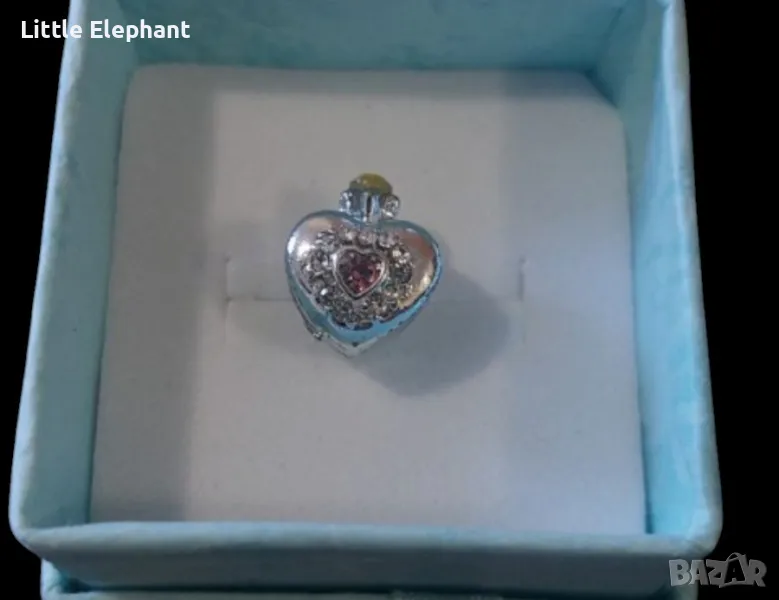 Елемент Пандора сърце с коронка,mini"Princess"/нов, снимка 1