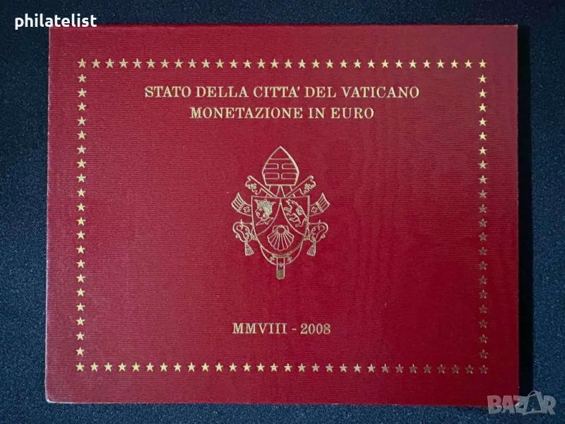 Ватикана 2008 г. - комплектен сет от 1 цент до 2 евро BU, снимка 1