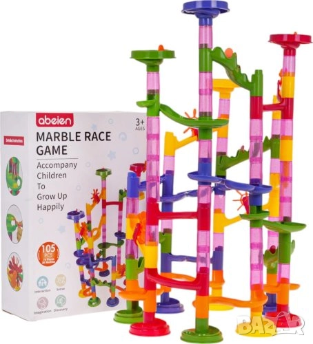 Конструктор Път с топчета - 105 елемента, снимка 1