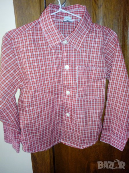 Детска червена риза каре, размер 4 години, снимка 1