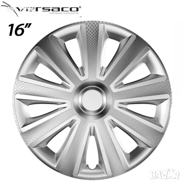 Тасове за джанти 16'' Versaco Carbon Aviator - Silver, снимка 1