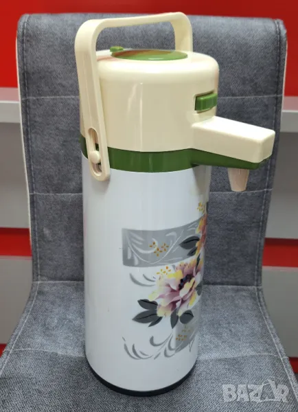 ПОРЪЧАН! Здрав Ретро Термос с помпа 2,0 литра, снимка 1