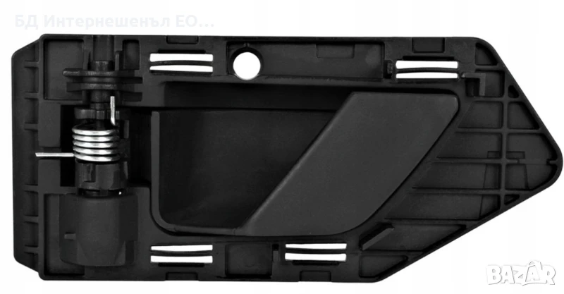 9143.94 Вътрешна дръжка за врата CITROEN BERLINGO, PEUGEOT PARTNER, Лява врата, черна, снимка 1