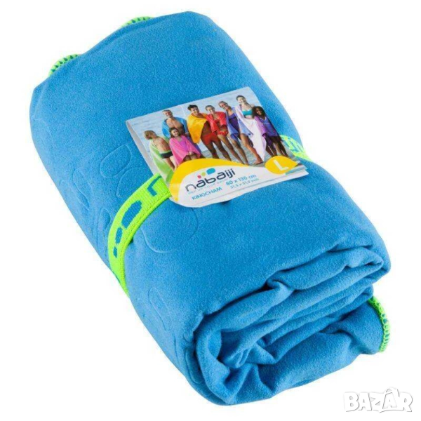 Микрофибърна бързосъхнеща кърпа Nabaiji, 80x130 см, Светлосиня, снимка 1