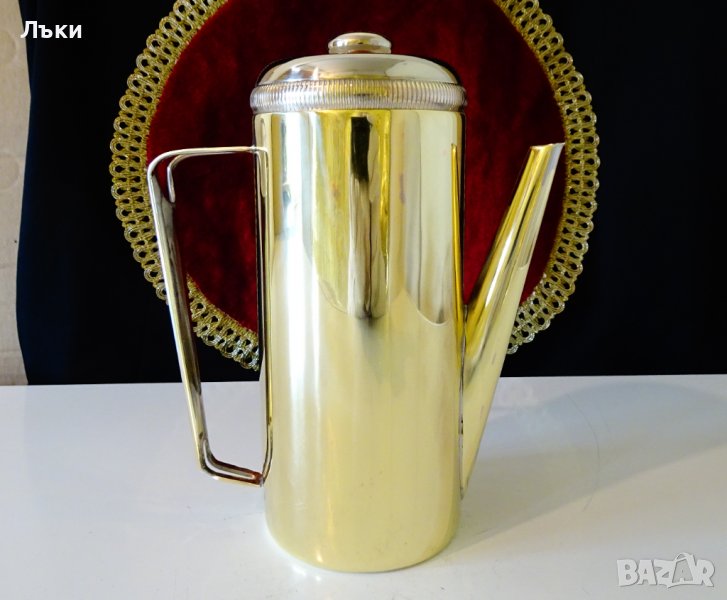 Бронзова кана,чайник 19 см.,греяна ракия. , снимка 1