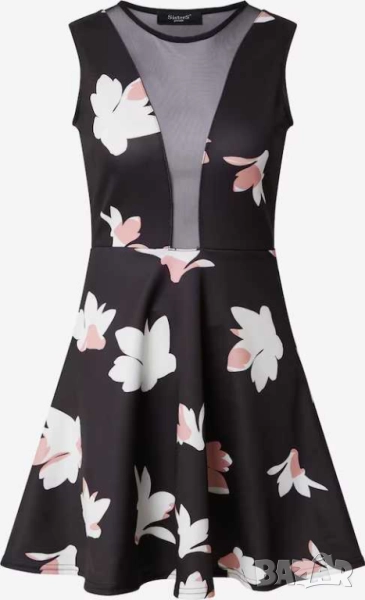 Дамска рокля с флорална апликация Sisters Point, 95% полиестер, XL, снимка 1