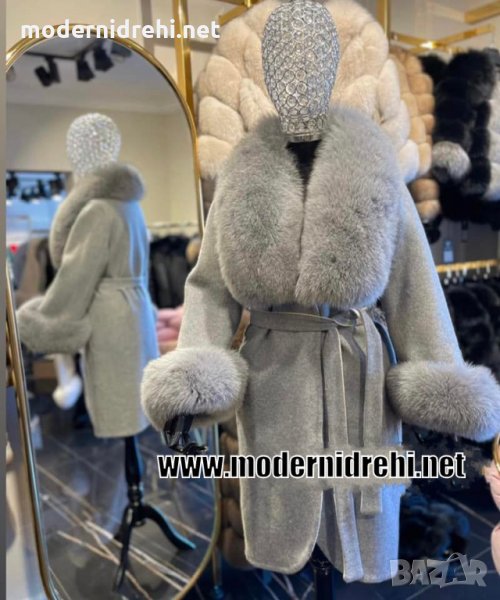 Дамско палто алпака кашмир и лисица код 405, снимка 1