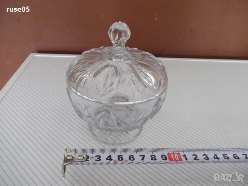 Захарница стъклена, снимка 1