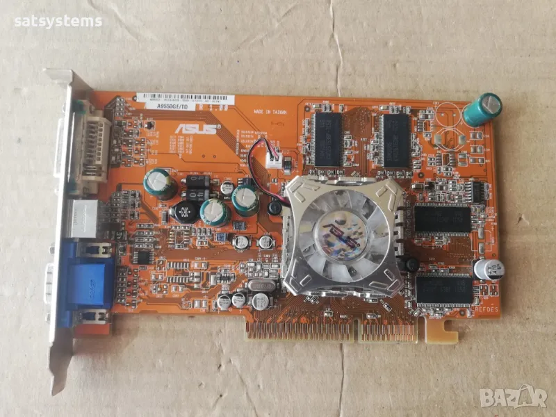 Видео карта ATi Radeon Asus A9550GE 128MB DDR 128bit AGP, снимка 1