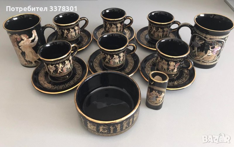 Сервиз за кафе гръцки мотиви, снимка 1