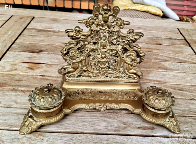 Френска мастилница бронз, снимка 1