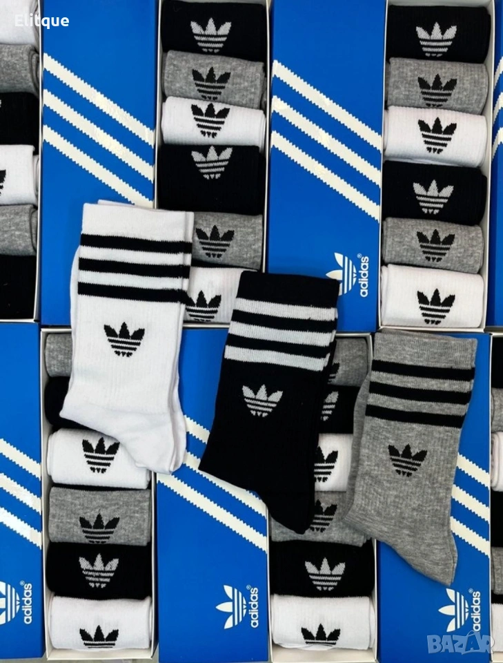 унисекс дълги чорапи в кутия adidas , снимка 1